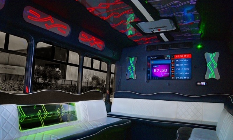 16 Passenger Bus interior